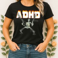 ADHD Skeleton Meme Womens T-Shirt