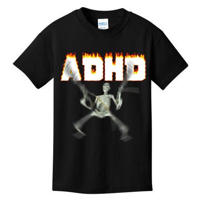 ADHD Skeleton Meme Kids T-Shirt