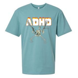 ADHD Skeleton Meme Sueded Cloud Jersey T-Shirt