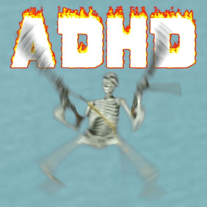 ADHD Skeleton Meme Sueded Cloud Jersey T-Shirt