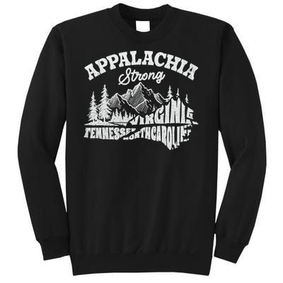 Appalachia Strong Mountain Outdoors Hiking Nc Design Sweatshirt