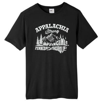 Appalachia Strong Mountain Outdoors Hiking Nc Design Tall Fusion ChromaSoft Performance T-Shirt