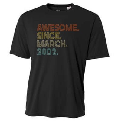 Awesome Since March 2002 Vintage 20Th Birthday Cooling Performance Crew T-Shirt