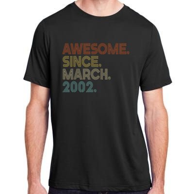 Awesome Since March 2002 Vintage 20Th Birthday Adult ChromaSoft Performance T-Shirt