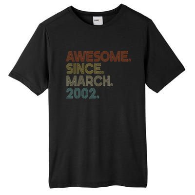 Awesome Since March 2002 Vintage 20Th Birthday Tall Fusion ChromaSoft Performance T-Shirt