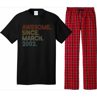 Awesome Since March 2002 Vintage 20Th Birthday Pajama Set