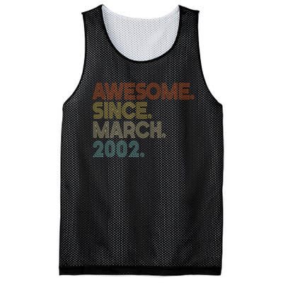 Awesome Since March 2002 Vintage 20Th Birthday Mesh Reversible Basketball Jersey Tank