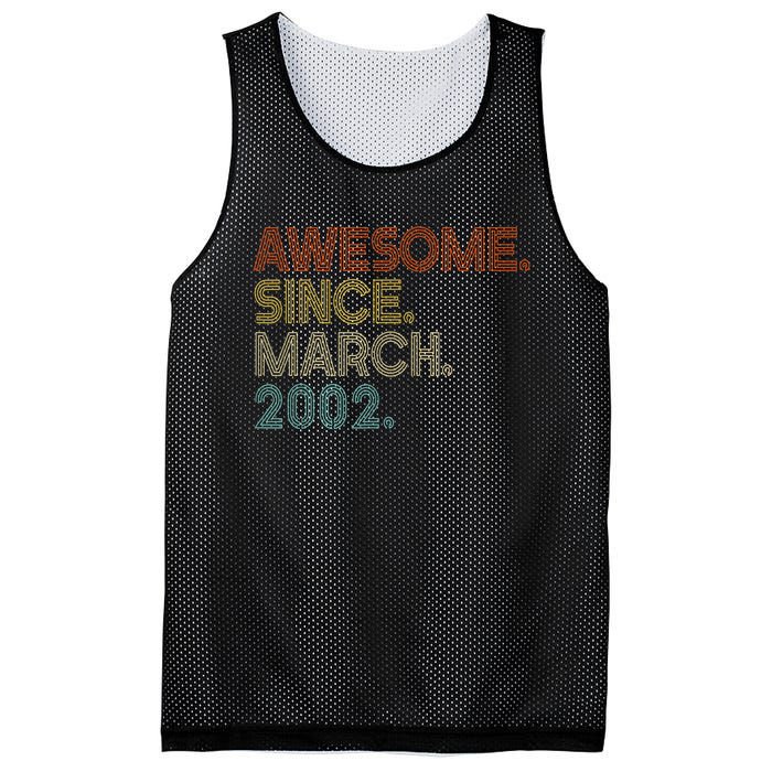 Awesome Since March 2002 Vintage 20Th Birthday Mesh Reversible Basketball Jersey Tank