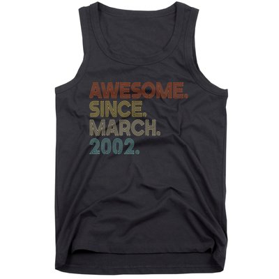 Awesome Since March 2002 Vintage 20Th Birthday Tank Top