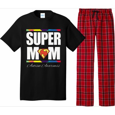 Autism Super Mom Awareness Gift For Mother's Day Pajama Set