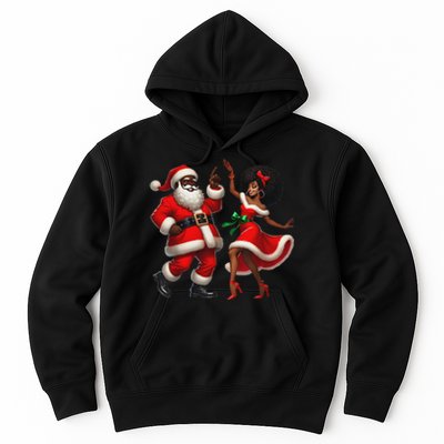 African Santa Mrs Claus Dancing African American Christmas Hoodie