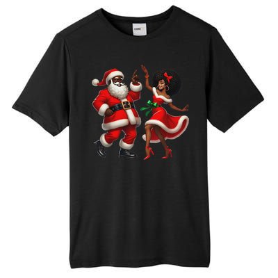 African Santa Mrs Claus Dancing African American Christmas Tall Fusion ChromaSoft Performance T-Shirt