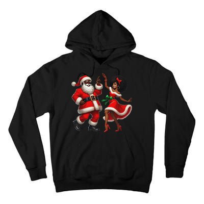 African Santa Mrs Claus Dancing African American Christmas Tall Hoodie