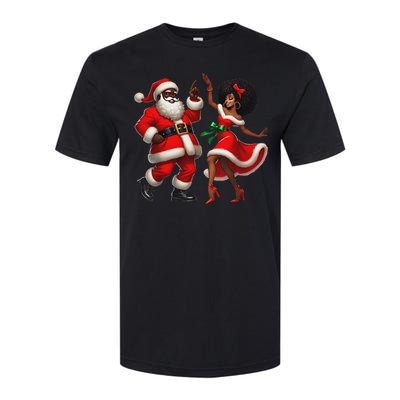 African Santa Mrs Claus Dancing African American Christmas Softstyle CVC T-Shirt