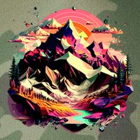 Abstract Swiss Mountains With Wild Nature Legacy Tie Dye Trucker Hat