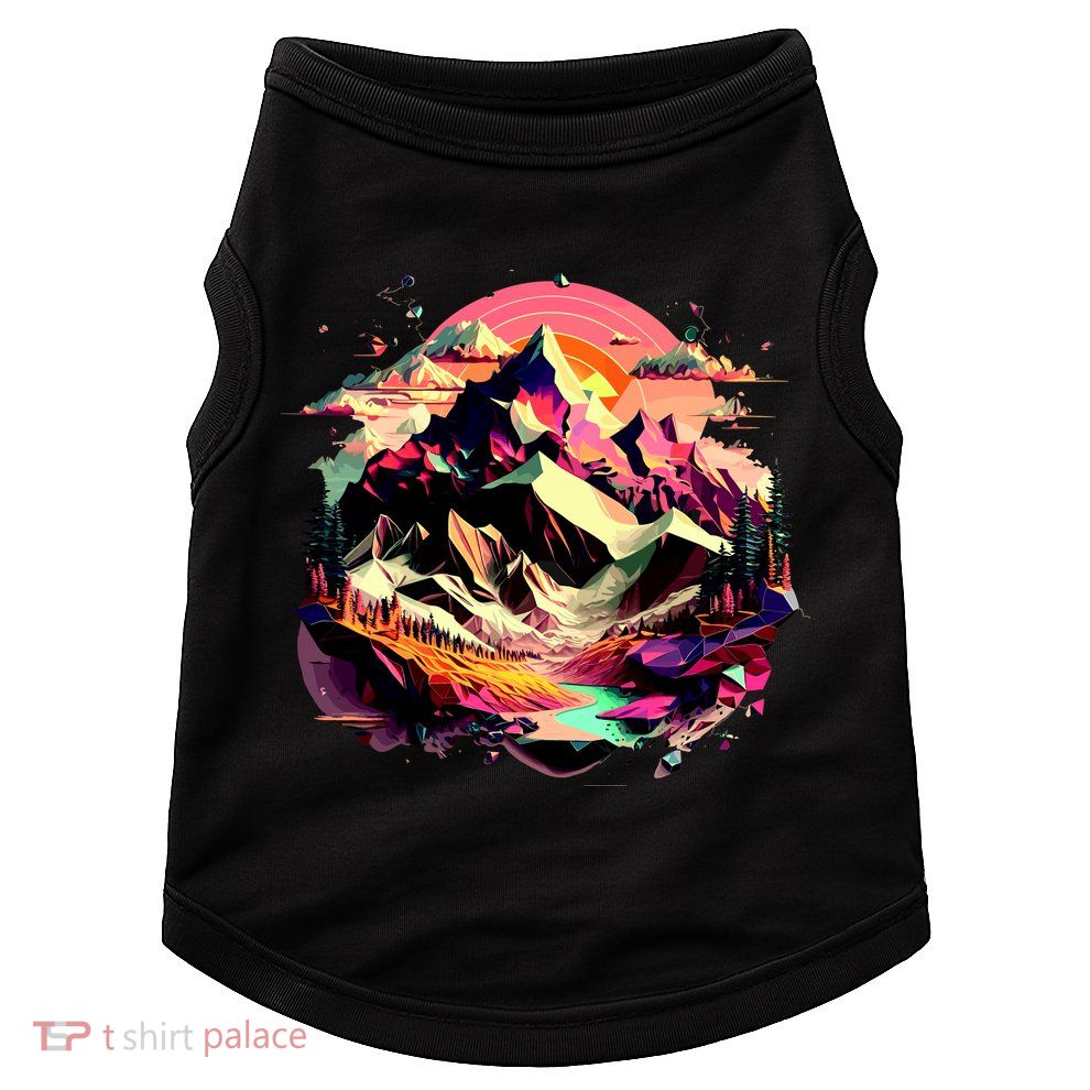 Abstract Swiss Mountains With Wild Nature Doggie Tank