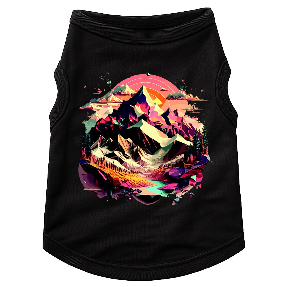 Abstract Swiss Mountains With Wild Nature Doggie Tank