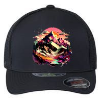 Abstract Swiss Mountains With Wild Nature Flexfit Unipanel Trucker Cap