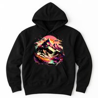 Abstract Swiss Mountains With Wild Nature Hoodie