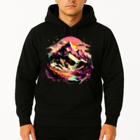 Abstract Swiss Mountains With Wild Nature Hoodie