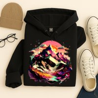 Abstract Swiss Mountains With Wild Nature Hoodie