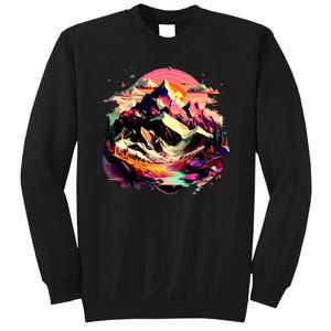 Abstract Swiss Mountains With Wild Nature Sweatshirt