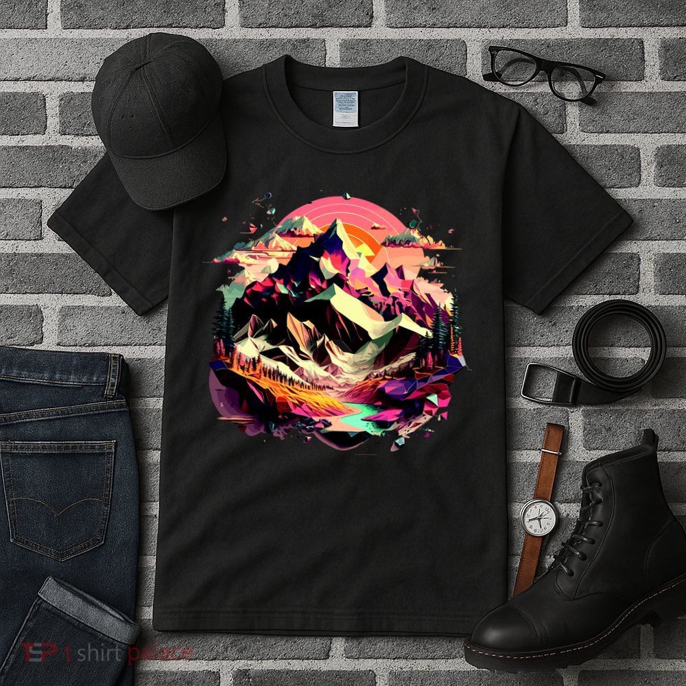 Abstract Swiss Mountains With Wild Nature Tall T-Shirt