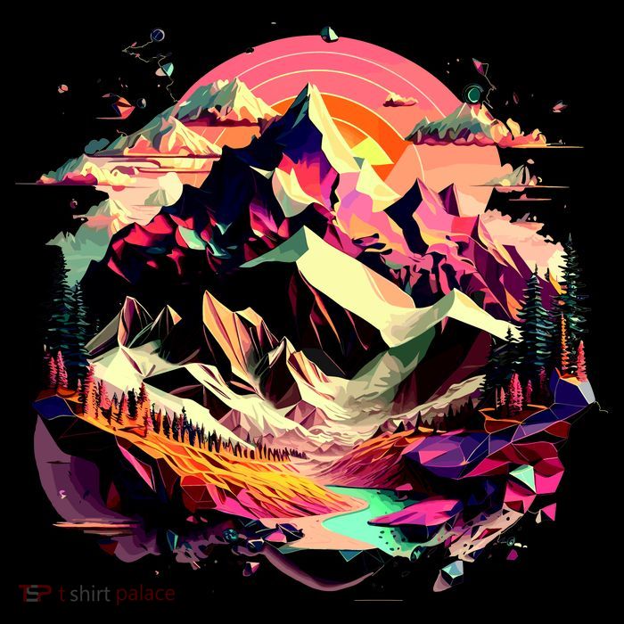 Abstract Swiss Mountains With Wild Nature Tall T-Shirt