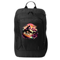Abstract Swiss Mountains With Wild Nature City Backpack