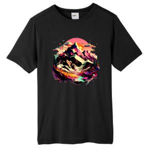 Abstract Swiss Mountains With Wild Nature Tall Fusion ChromaSoft Performance T-Shirt