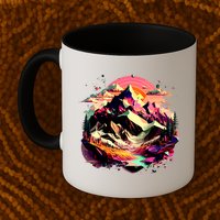 Abstract Swiss Mountains With Wild Nature Mug