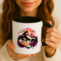 Abstract Swiss Mountains With Wild Nature Mug