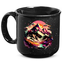 Abstract Swiss Mountains With Wild Nature 15oz Campfire Ceramic Mug