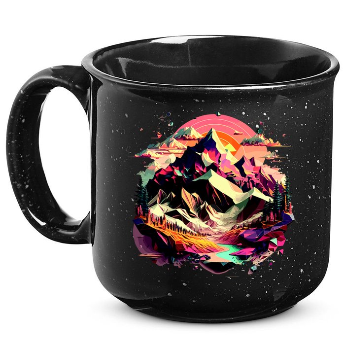Abstract Swiss Mountains With Wild Nature 15oz Campfire Ceramic Mug