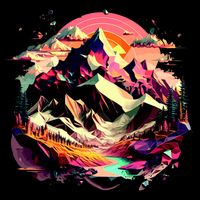Abstract Swiss Mountains With Wild Nature Drawstring Bag