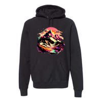 Abstract Swiss Mountains With Wild Nature Premium Hoodie