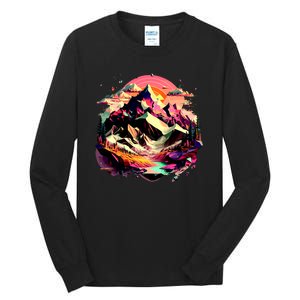 Abstract Swiss Mountains With Wild Nature Tall Long Sleeve T-Shirt