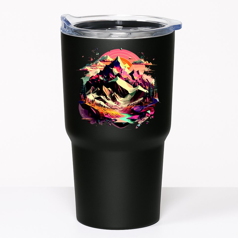 Abstract Swiss Mountains With Wild Nature Tumbler
