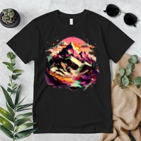 Abstract Swiss Mountains With Wild Nature Premium T-Shirt
