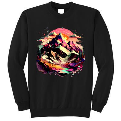Abstract Swiss Mountains With Wild Nature Tall Sweatshirt