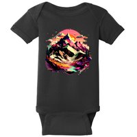 Abstract Swiss Mountains With Wild Nature Baby Bodysuit