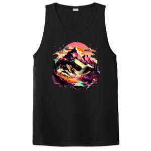 Abstract Swiss Mountains With Wild Nature PosiCharge Competitor Tank