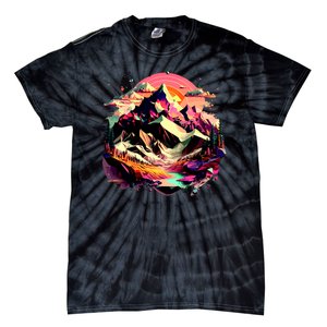 Abstract Swiss Mountains With Wild Nature Tie-Dye T-Shirt