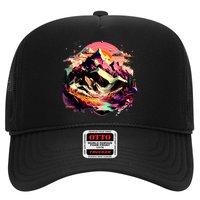 Abstract Swiss Mountains With Wild Nature Hat