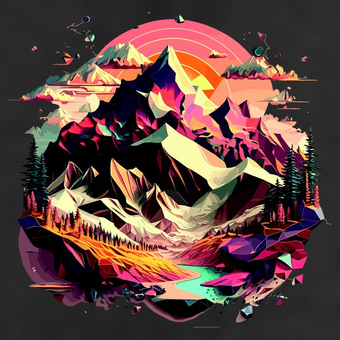 Abstract Swiss Mountains With Wild Nature Hat