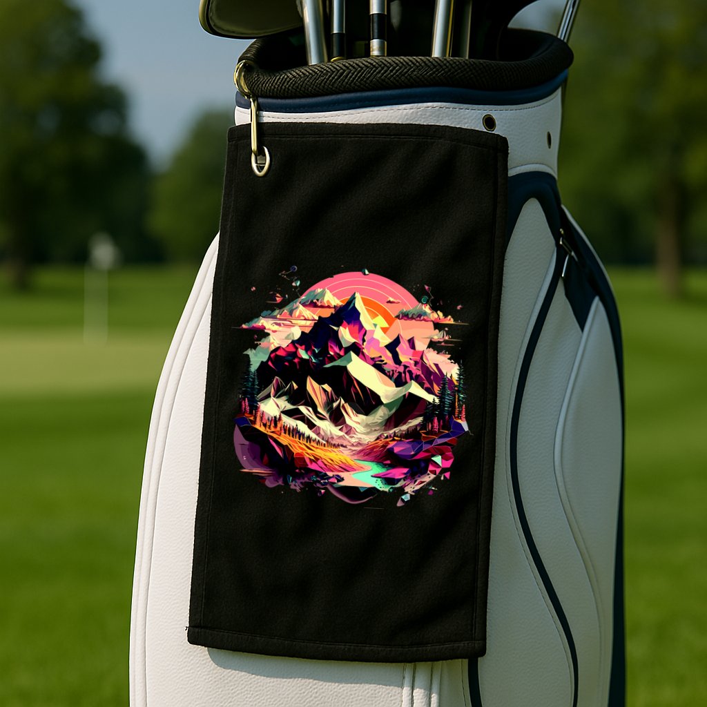 Abstract Swiss Mountains With Wild Nature Golf Towel