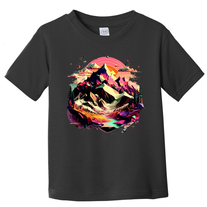 Abstract Swiss Mountains With Wild Nature Toddler T-Shirt