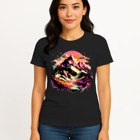 Abstract Swiss Mountains With Wild Nature Womens T-Shirt