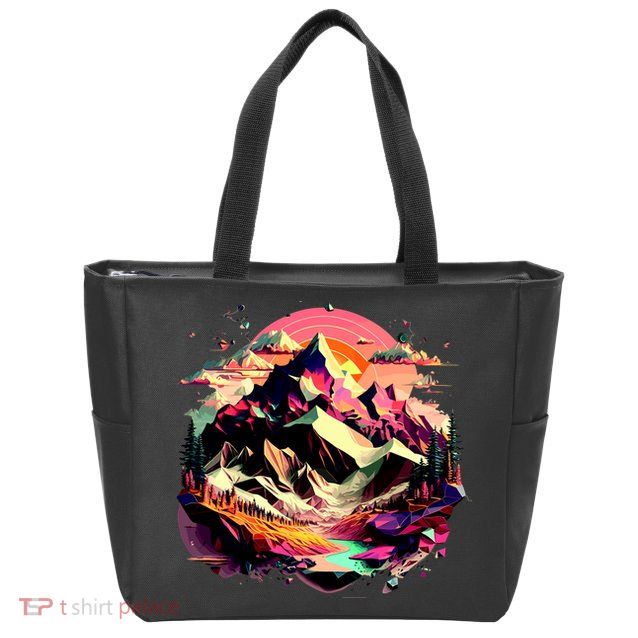Abstract Swiss Mountains With Wild Nature Zip Tote Bag