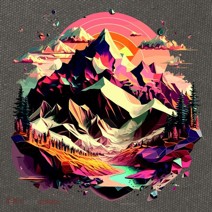 Abstract Swiss Mountains With Wild Nature Cotton Canvas Backpack
